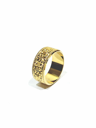 Bague 54 Alliance femme large en or rose 18 carats 58 Facettes