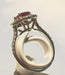 Bague 50 Bague en or blanc, rubis 1,28 Birman et diamants 58 Facettes AB423