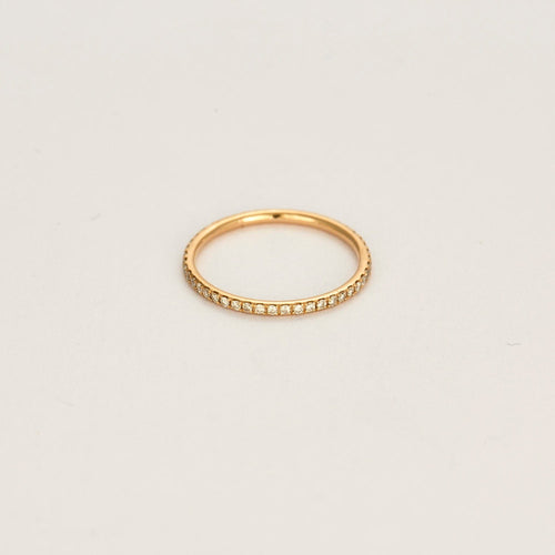 Bague 50 Alliance en or rose et diamants 58 Facettes LP1143