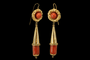 Boucles d'oreilles Boucles d'oreilles antiques en or jaune corail 58 Facettes 7652