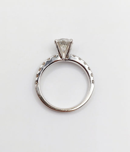 Bague Bague solitaire or blanc diamant de 1,15 carat - certificat 58 Facettes A04032