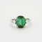 Bague 48.5 Bague Platine Tourmaline bleue-verte 4,15 carats 58 Facettes