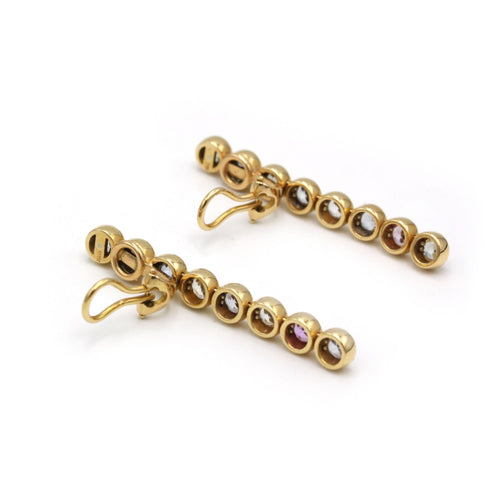 Boucles d'oreilles Clip Or jaune & Saphirs - C.BUCHERER 58 Facettes 250352R
