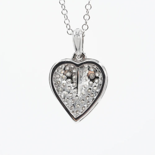 Pendentif pendentif cœur en or blanc et diamants 58 Facettes 5280