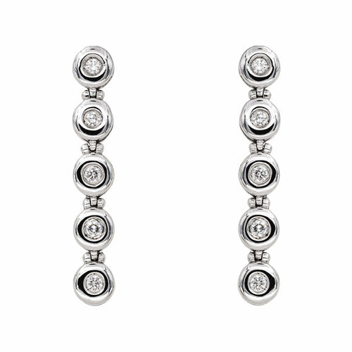 Boucles d'oreilles Boucles d'oreilles Pendantes Or blanc Diamant 58 Facettes 3394811CN