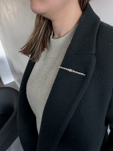 Broche Broche en Or Blanc, Diamants et Perles 58 Facettes