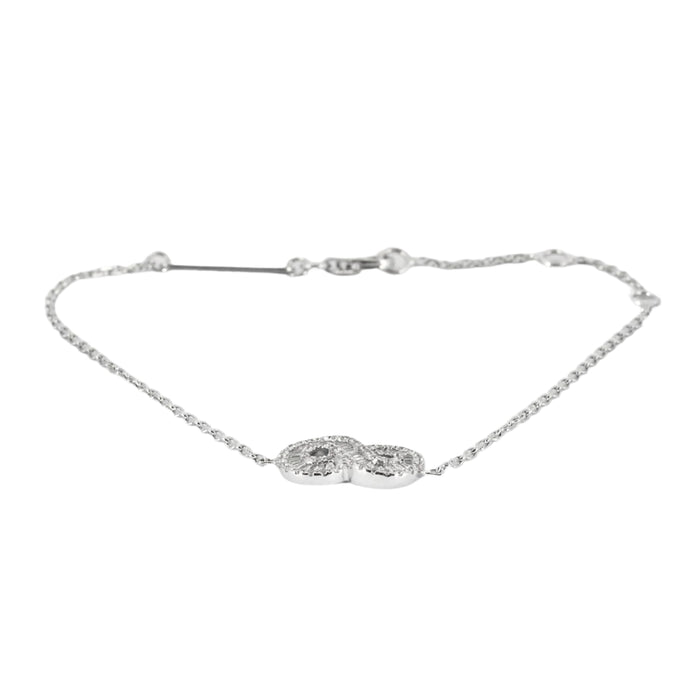 Bracelet Bracelet infini or blanc et diamants 58 Facettes