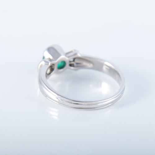 Bague 57 Bague solitaire or blanc émeraude 58 Facettes