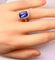 Bague 53 Bague tanzanite 3,50 carats diamants 58 Facettes AB527