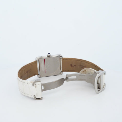 Montre Cartier - Montre Tank Solo cadran rose romain édition limitée 58 Facettes