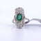 Bague 56 Bague Art Déco en or et émeraude 58 Facettes