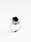 Bague 53 Bague contemporaine en or jaune sertie d'un saphir (1,54 ct) et de diamants (0,36 ct). 58 Facettes E38