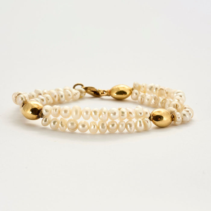 Bracelet or jaune perles baroques