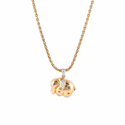 Collier Collier Eléphant 58 Facettes AB120