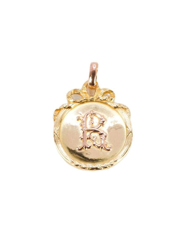 Pendentif Pendentif Art-Nouveau lettre R or jaune 58 Facettes 972