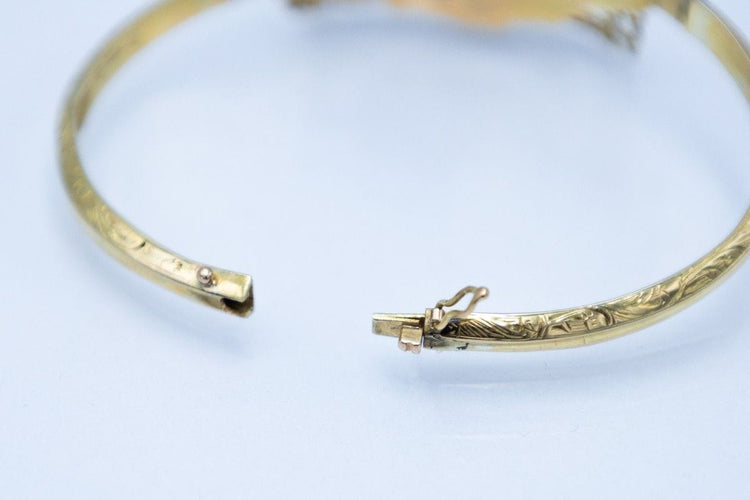 Bracelet Bracelet en or jaune avec une subvention et un e-mail, Suède, 1849 58 Facettes 11027