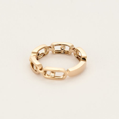 Bague 52 MESSIKA - Move Link Multi - Bague en or rose et diamants 58 Facettes 58FC22