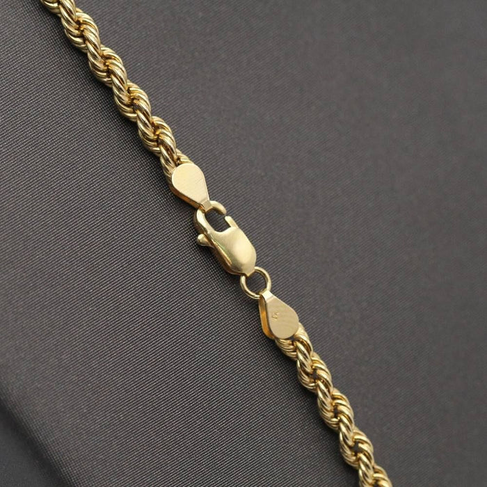 Collier Chaîne alternée avec cordon en or jaune 58 Facettes E363222A