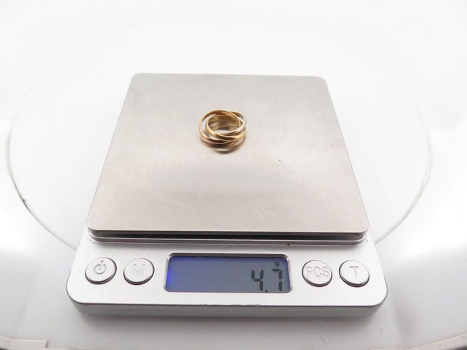 Bague 47 bague CARTIER trinity pm 3 anneaux ors 18k t47 jaune rose gris en 58 Facettes 267314