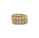 Bague 53 Bague boules en or jaune et blanc 58 Facettes