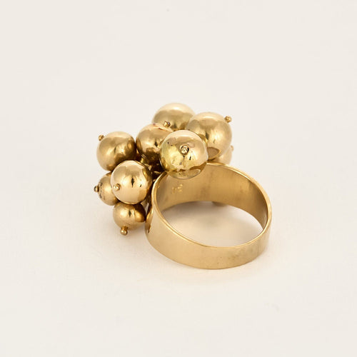 Bague 50.5 Bague en or jaune et perles d'or 58 Facettes CHAL0200
