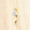 Bague solitaire en or jaune 18 carats avec diamant de 0,20 carat
