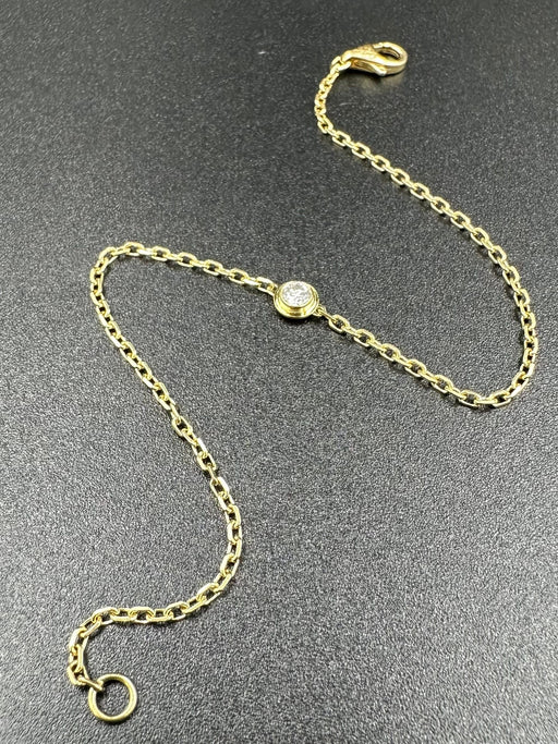 Bracelet CARTIER. Collection "Diamants légers", bracelet or jaune et diamant 58 Facettes