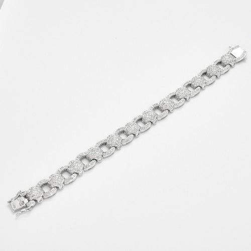 Collier Bracelet chaîne en pavage de diamants 58 Facettes 3665
