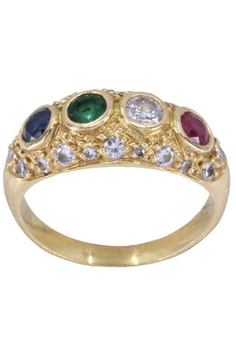 Bague 51 BAGUE JONC TUTTI FRUTTI 58 Facettes 088101