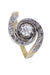 Bague 48 Bague tourbillon or jaune et blanc diamants art-nouveau 58 Facettes 092901