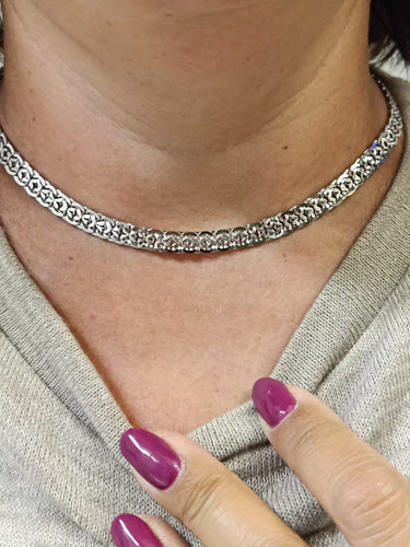 Collier Collier vintage en or blanc 58 Facettes