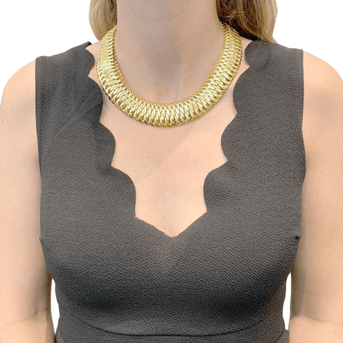 Collier Collier en or jaune, maille américaine. 58 Facettes 34723