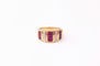 Bague 56 Bague rubis et diamant 58 Facettes Bag.Rub.Calibré