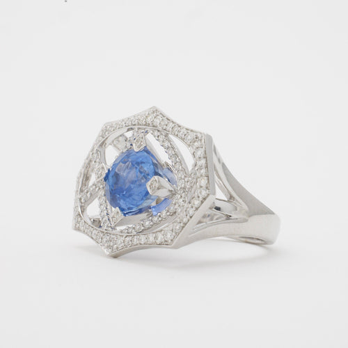 Bague 54 Bague saphir et diamants 58 Facettes