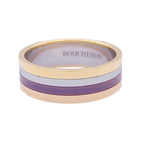 Bague 56 Bague Boucheron "My First Quatre", deux ors et acier. 58 Facettes 33324