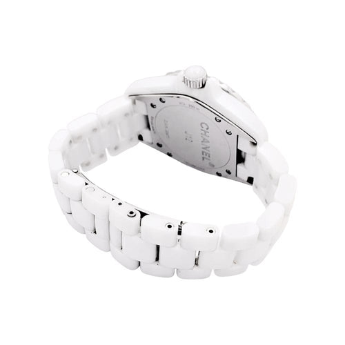 Montre Montre Chanel, "J12", céramique blanche, diamants. 58 Facettes 35200