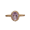 Bague 58 Bague en or rose avec améthyste ovale de 1,28 ct et saphirs blancs 58 Facettes 2508010