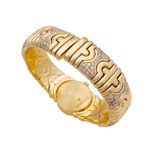 Montre Montre Bulgari,"Parentesi", en or jaune, diamants. 58 Facettes 34553