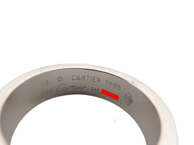 Bague 53 bague CARTIER tank en or blanc 18k 13.6 gr sertie pierre de lune 58 Facettes 268700