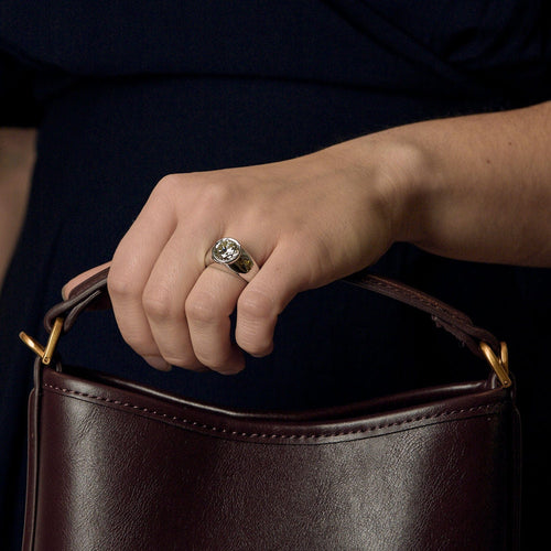 Bague 58 Bague solitaire en or blanc et diamant 3.30 carats 58 Facettes MLJ0585