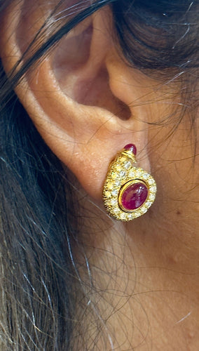 Boucles d'oreilles Boucles d’oreilles vintage BVLGARI 58 Facettes