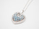 Collier Collier or blanc avec pendentif coeur Diamants et Topaze 58 Facettes