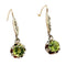 Boucles d'oreilles Dormeuses antique or jaune péridot en serti griffes 58 Facettes A05288