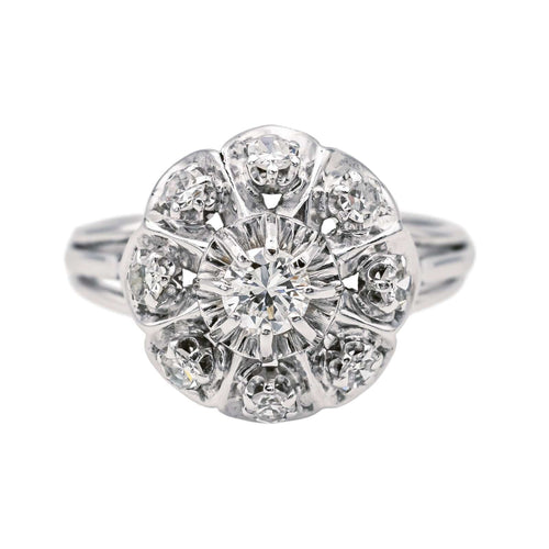 Bague 48 Bague Marguerite Or blanc Diamant 58 Facettes 4063807RV