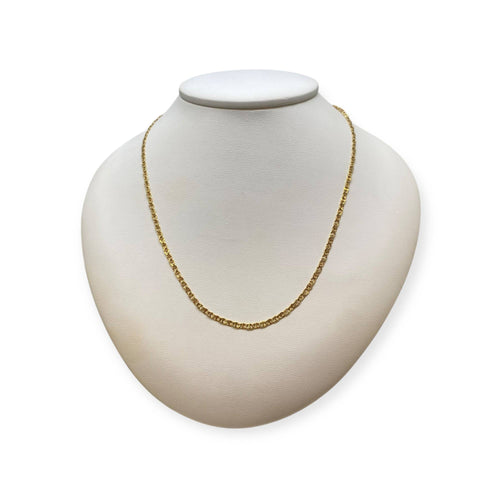 Collier Chaîne maille marine plate 60cm en or jaune 750 58 Facettes 330088141