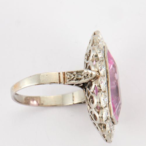 Bague 55 Bague Pompadour Art-Déco Diamants 58 Facettes