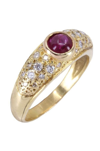 Bague 57 Bague jonc rubis diamants 58 Facettes 085961