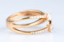 Bague 53 Bague en or jaune sertie de diamants 1.08 ct – design flèche croisée moderne 58 Facettes 31300300