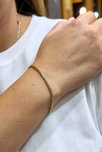 Bracelet Bracelet Tennis or jaune et diamants 58 Facettes