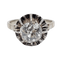 Bague 54 Bague solitaire art déco en or blanc 18k et platine, diamant 1,70 ct 58 Facettes A06509